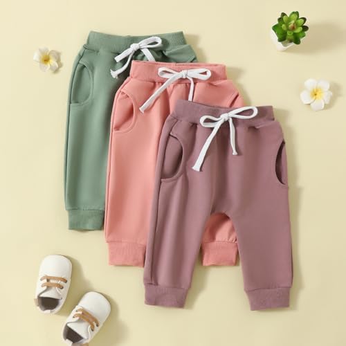 SHUING 3-Piece Casual Joggers for Toddlers