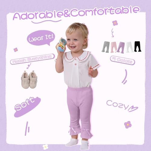 Newborn Baby Girl Bell Bottom Pants 5-Pack