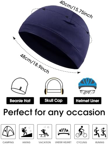 Syhood 4-Piece Skull Hats Men Women Kids Stretchy Comfy