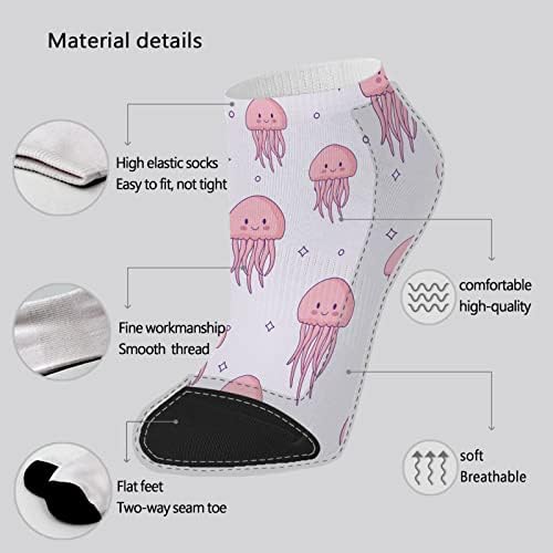 Stylish Model-Fit Liner Socks Comfortable Jellyfish Design Boys Fashion Socks