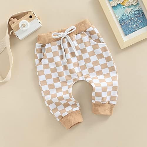 Checkerboard Plaid Elastic Pants for Toddler