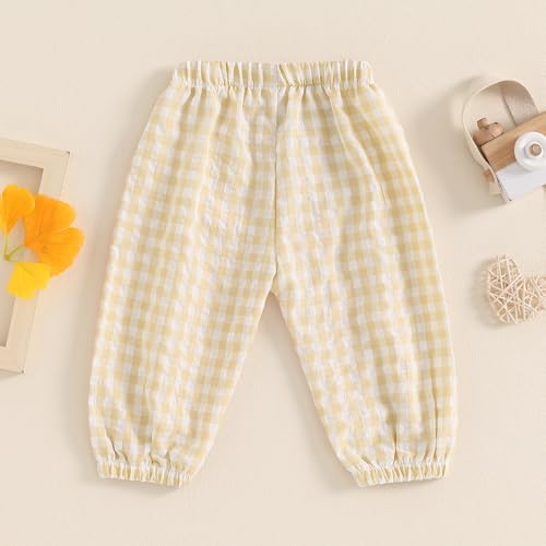 Suolongsama Newborn Baby Gingham Plaid Harem Bloomers Pants