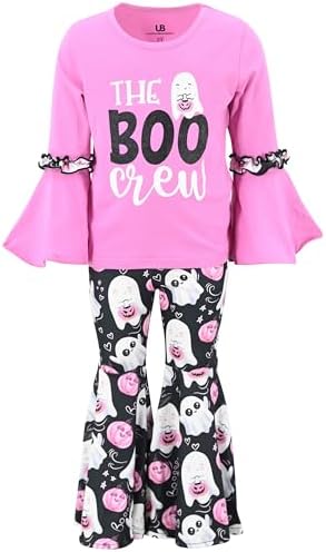 Unique Baby Halloween Kids Set 2-Piece Outfit with Bell Bottoms Bell Sleeves