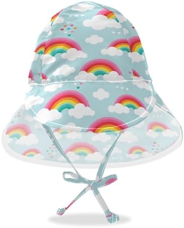 Baby Sun Hat Adjustable Rainbow Cloud