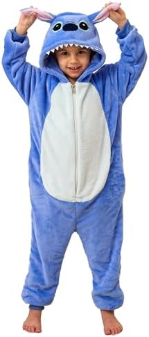 Fluffy Flannel Animal Onesie for Kids Soft Cozy Pajamas