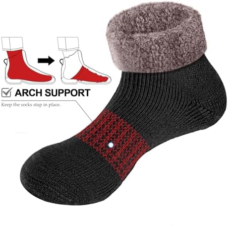Perfect Cozy Fuzzy Mens Slipper Socks for Boys 6-13 2 Pairs