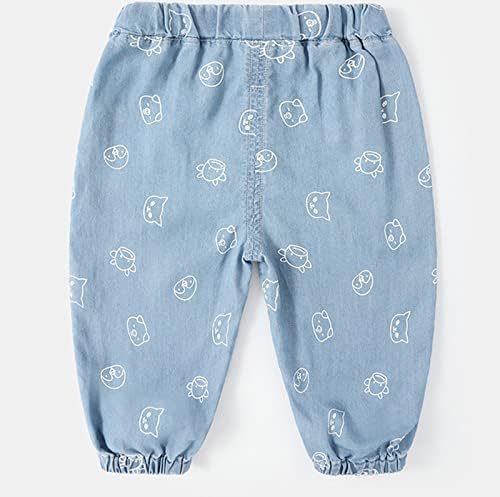 Cute Cartoon Animal Print Elastic Waist Pants for Toddler Boys Girls