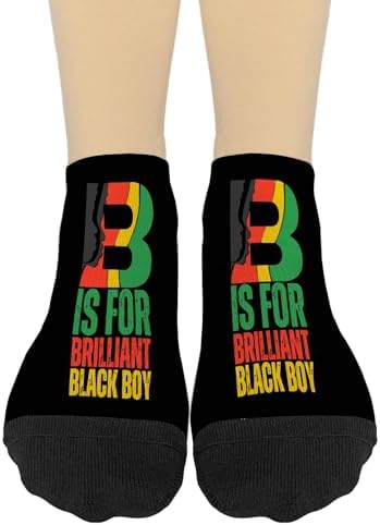 B Is for Brilliant Black Boy Toddler Socks