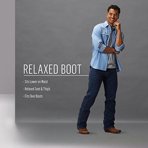 Wrangler Mens Relaxed Fit Bootcut Jeans Retro Style