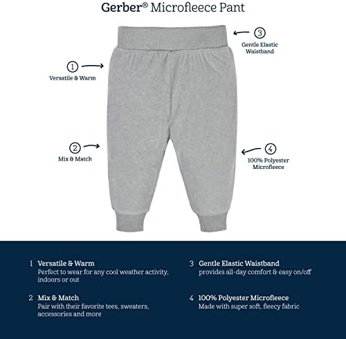 Perfect for Girls 4-Pack Microfleece Pants