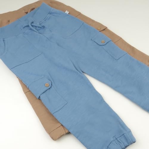 HonestBaby 2-Pack Organic Cotton Cargo Pants for Baby Toddler
