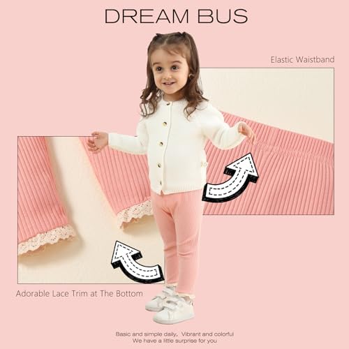 DREAM BUS 5 Pack Toddler Girl Thick Bottoms with Lace Trim