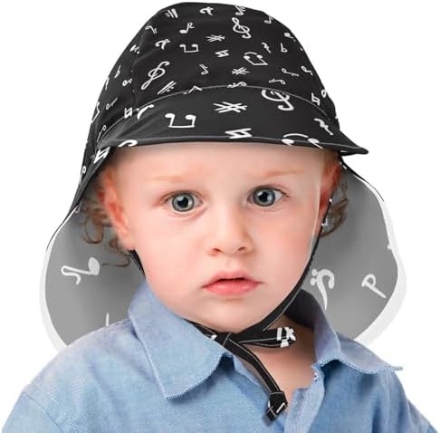 Adjustable Toddler Sun Hat with Built-In Protection for Kids 2T-4T
