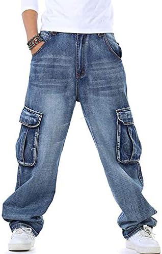 Mens Denim Cargo Pants