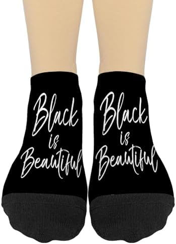 Brilliant Black Ankle Socks for Kids Etched in History