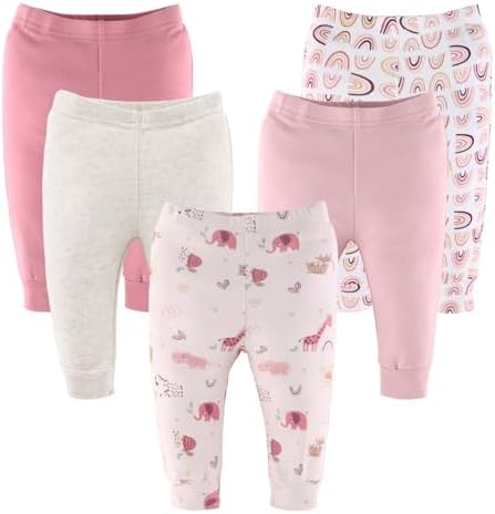 The Peanutshell 5-Piece Rainbow Safari Baby Pants Set