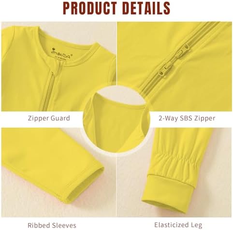 Jimonda Baby Rompers 2-Pack Zip-Front Pajamas for 0-24 Months