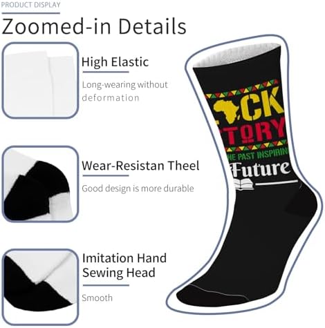 Fun Novelty Socks for Men Women Black History Month
