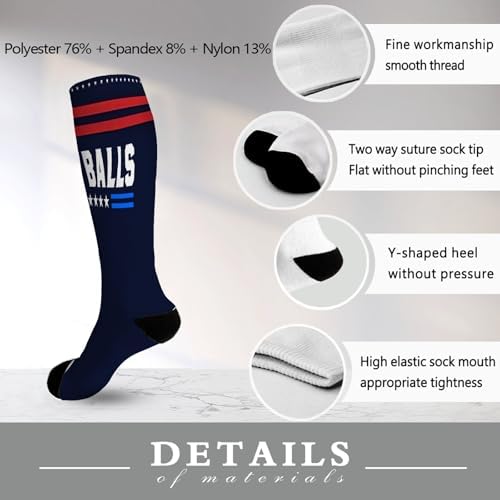 Funny Socks for Women I Voted for Big Ball Political Slogans