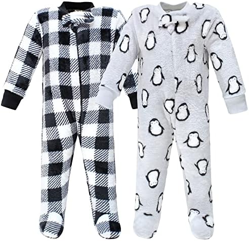 Hudson Baby Baby Girls Plush Sleep and Play Set - Two Blanket Sleepers