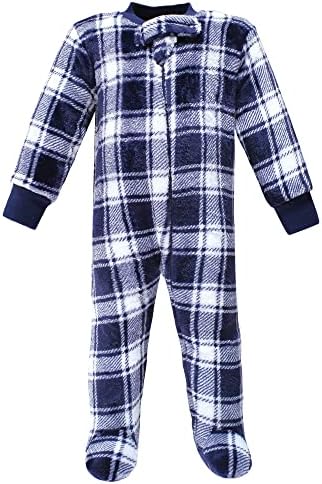 Hudson Baby Baby Girls Plush Sleep and Play Blanket Sleepers