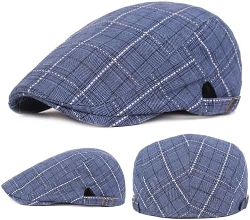 Adjustable Cotton Flat Cap Newsboy Driving Hat