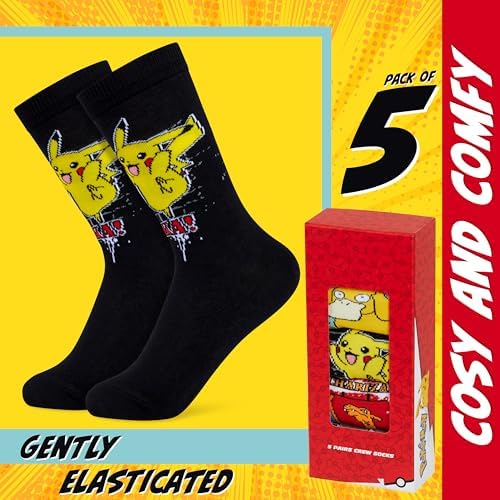 Pokemon Boys Calf Socks Discovers - Premium Soft Breathable Socks for Boys