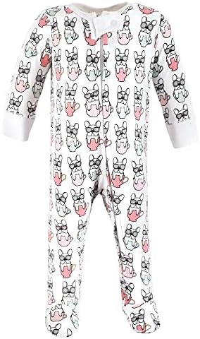 Hudson Baby Baby Girls Cotton Sleep and Play Set 1