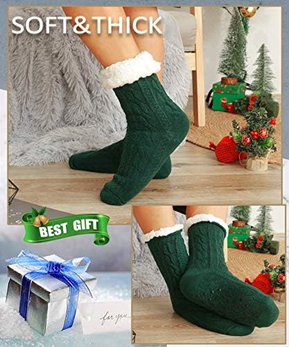 EBMORE Mens Cozy Fuzzy Slipper Socks