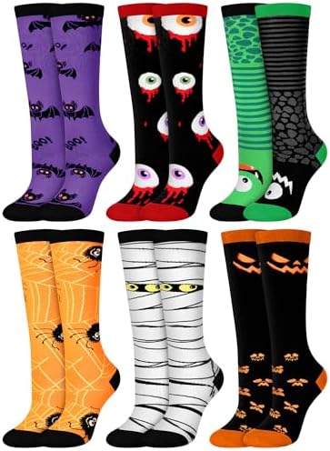 6 Pairs Halloween Socks for Kids Spooky Fun Corner
