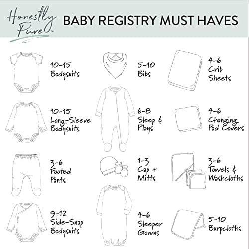 Honest 2-Pack Organic Cotton Sleepers for Newborns Boys Girls