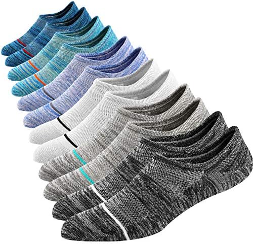 MotteeZconia No-Slide No-See Socks for Men ML 6 Pairs