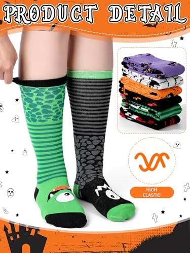 6 Pairs Halloween Socks for Kids Spooky Fun Corner