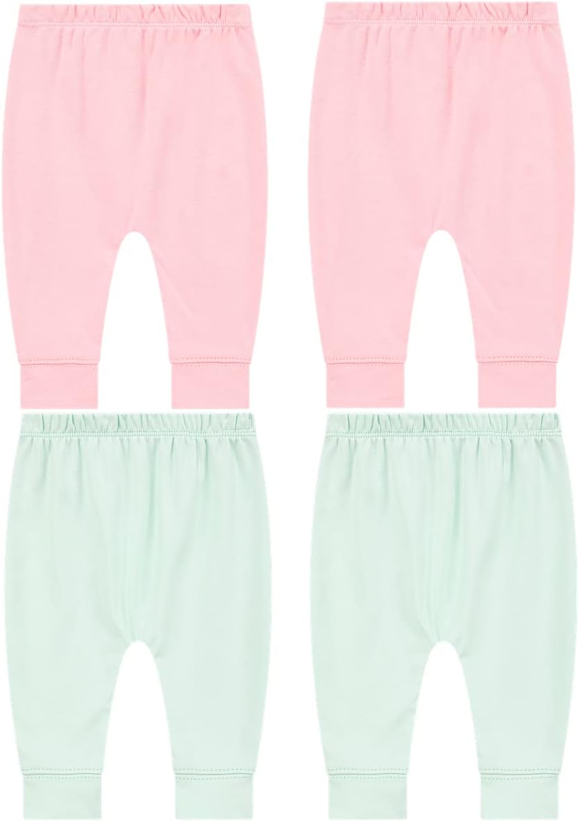 Pack of 4 Cute Unisex Jogger Pants for Babies
