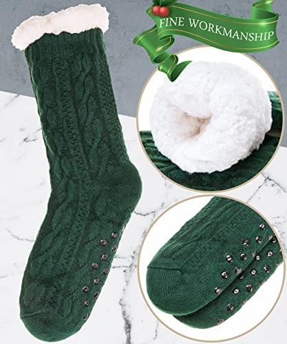 EBMORE Mens Cozy Fuzzy Slipper Socks