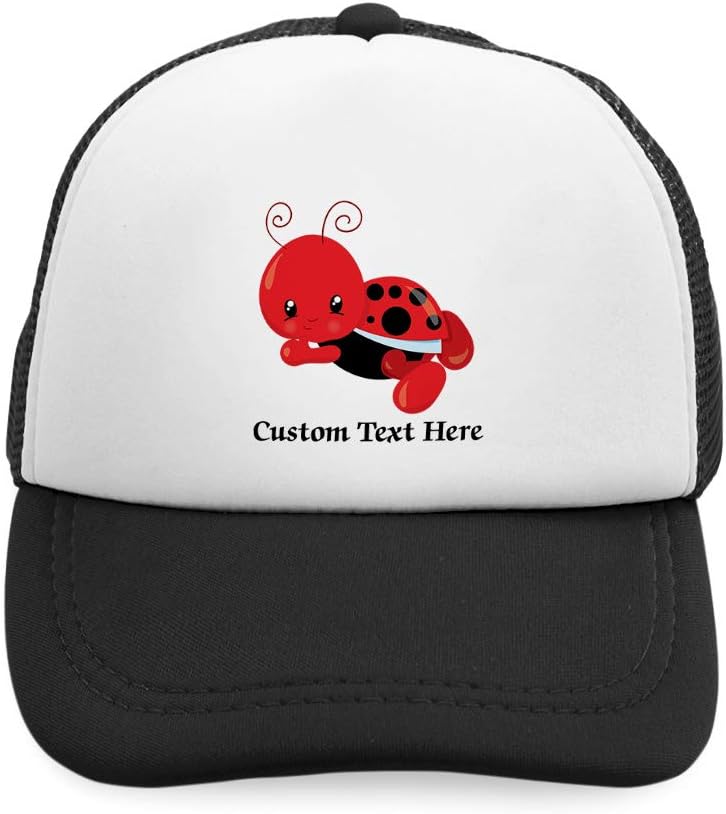 Cute Rascals Custom Kids Trucker Hat Ladybug Bugs Adjustable Personalized Text Here