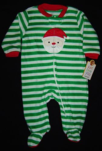 Just One You Santa Striped Long John Soft Fleece Newborn