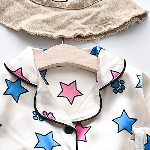 FAFAN 4 Piece Cartoon Nightgown Set for Baby Girls 12 Months