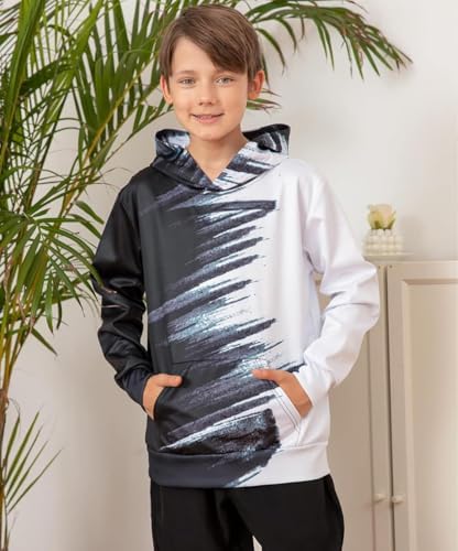 Fun 3D Printed Boys Pullover Hoodie for 6-16-Year-Olds