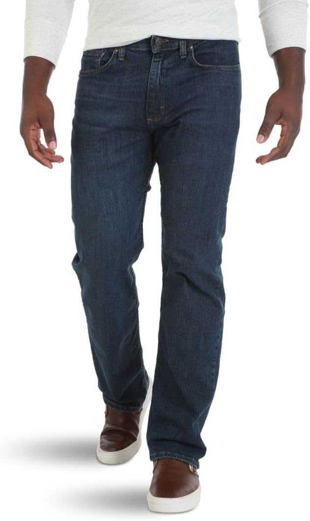 Compression Fit Mens Jean Wrangler Authentics Signature Patch 5 Pocket Style