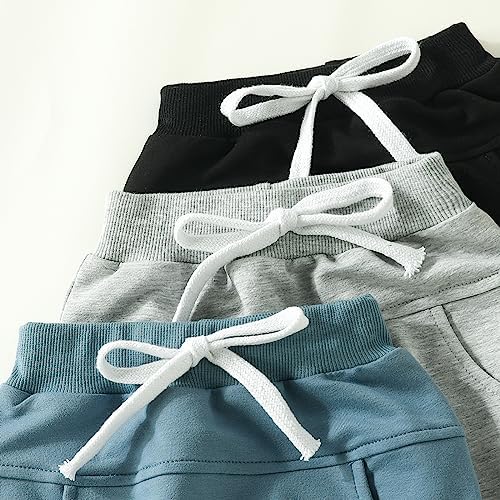 Shejingb Baby Boy Girl 3-Pack Jogger Pants