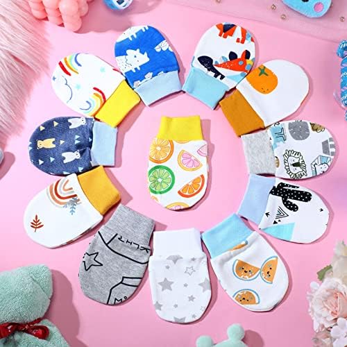 12 Pairs Newborn Baby Mittens