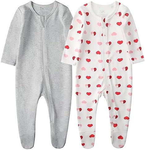 O2 BABY Organic Cotton Zip-Front Sleeper Pajamas