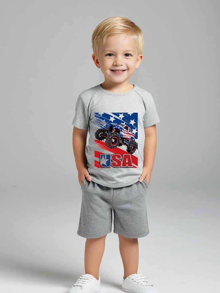 Patriotic 4th of July Boys Outfit Set