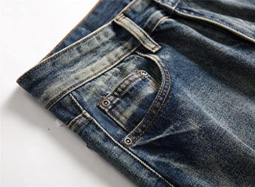 Ripped Regular Fit Mens Jeans by AITITIA - Casual Comfort Trendy Style