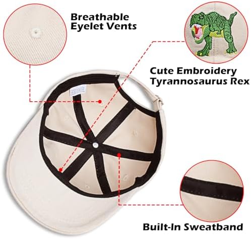 Childrens Dinosaur Trucker Baseball Sun Hat for Toddler
