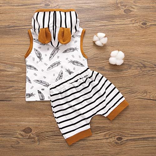 AMIMOJY Boys Girls Toddler Kids Summer 2-Piece Graphic Tee Pants Set