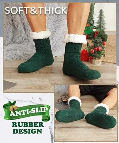 EBMORE Mens Cozy Fuzzy Slipper Socks