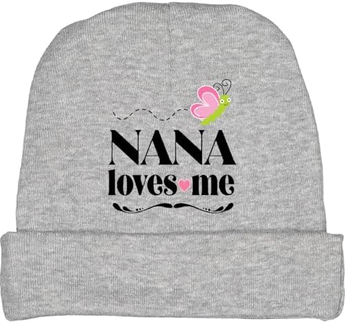 Nana Loves Me Granddaughter Butterfly Baby Beanie Hat