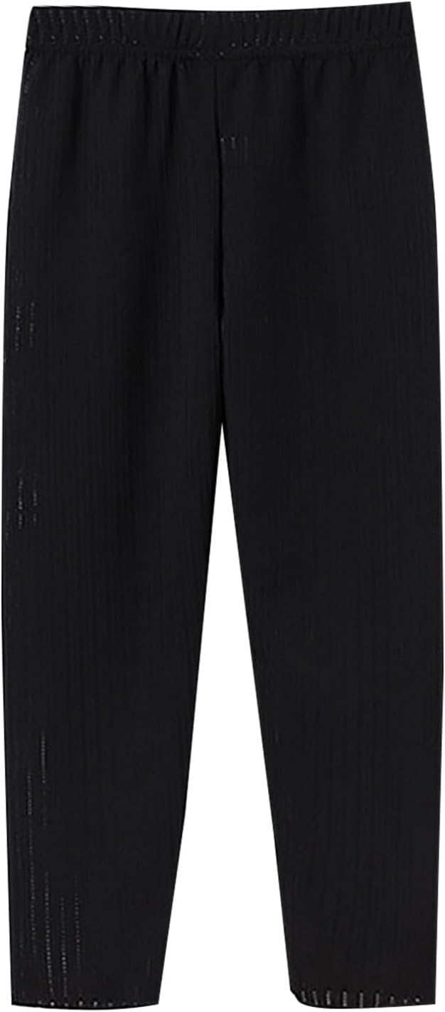 High Waist Ice Silk Pants for Toddler Girls Boys